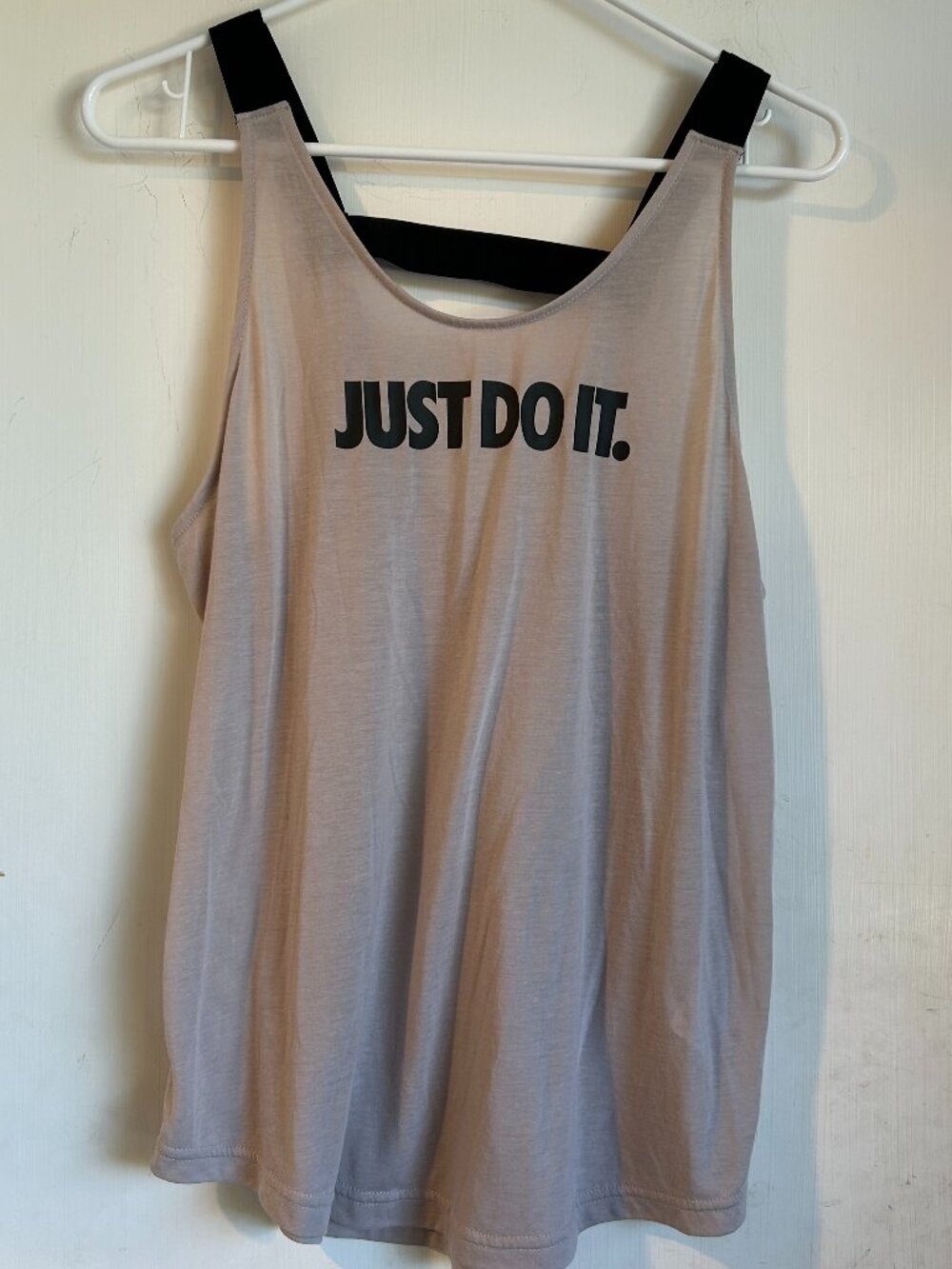 Nike - Taupe Athletic Tank with Elastic Detail